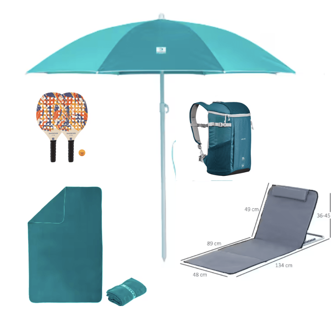 The Traveler Bag productos playa Kit de playa (sombrilla, toallas, esterillas y hielera)